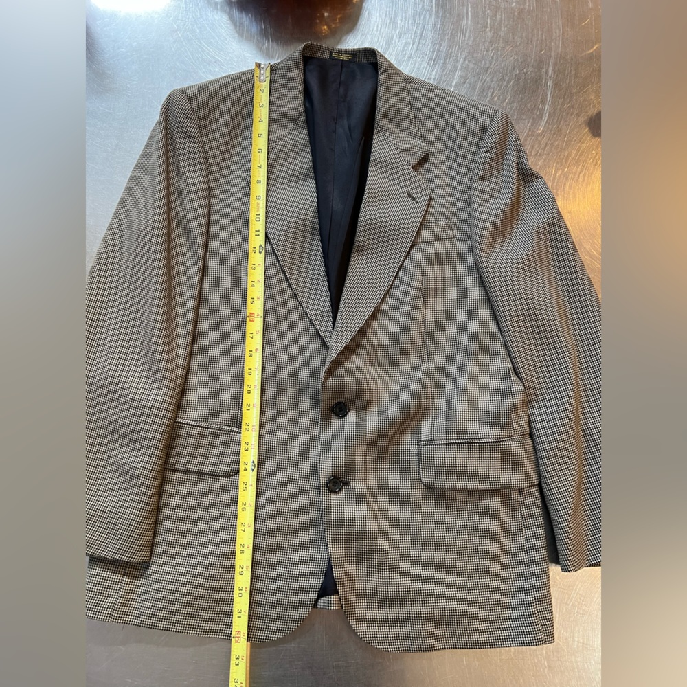Men’s Oscar De La Renta Houndstooth Sport Coat 43R
